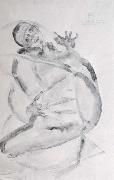 Egon Schiele Self protrait as a prisoner Sweden oil painting artist